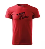 Malfini Triko s potiskem - Troubles - red - 3XL