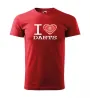 Malfini Triko s potiskem - I Love Darts - red - M