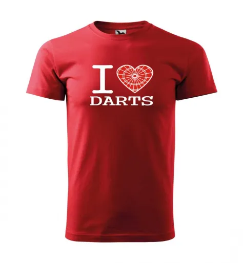 Malfini Triko s potiskem - I Love Darts - red - M