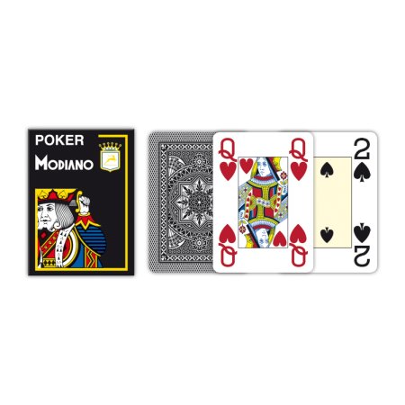 Modiano Texas Poker Size - 4 Jumbo Index - Profi plastové karty - modrá - červená