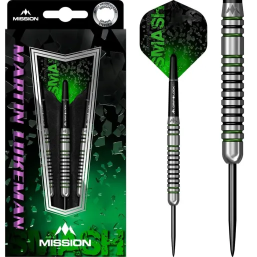Mission Šipky Steel Martin Lukeman - Black & Green - 25g