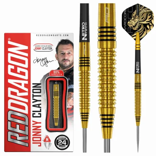 Red Dragon Šipky Steel Jonny Clayton Gold - 24g