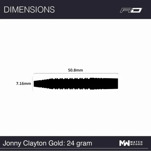 Red Dragon Šipky Steel Jonny Clayton Gold - 24g