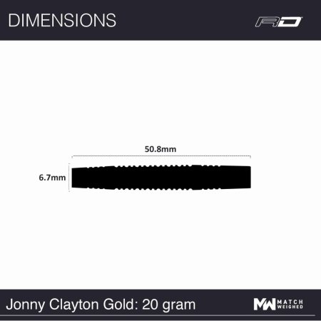 Red Dragon Šipky Jonny Clayton Gold - 20g