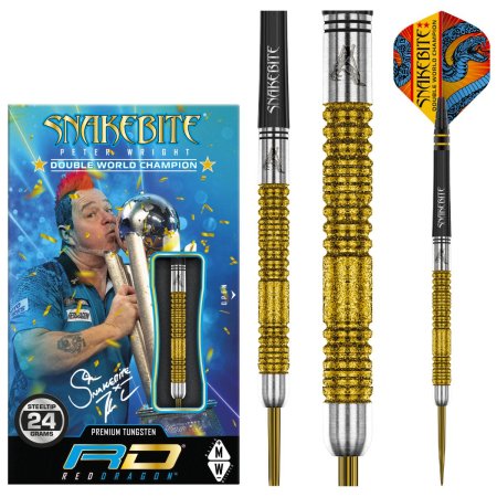 Red Dragon Šipky Steel Peter Wright Double WC SE Gold Plus - 24g