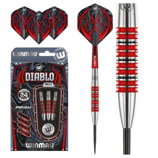 Winmau Šipky Steel Diablo - Torpedo - 24g