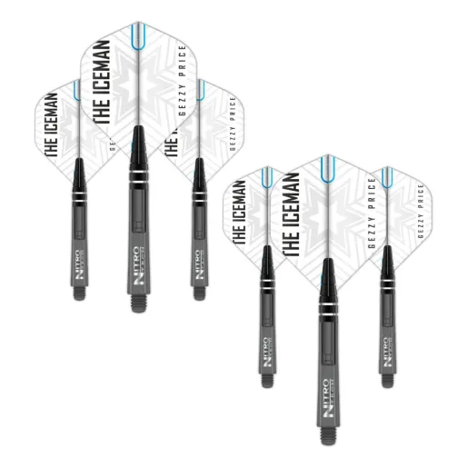 Red Dragon Sada letek a násadek - Gerwyn Price Combo - Grey & White - výprodej