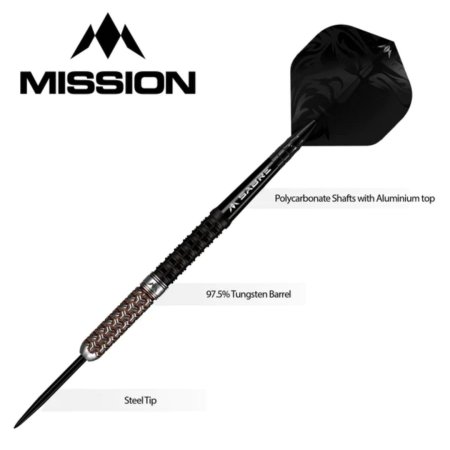 Mission Šipky Steel Archon - Black & Bronze - 26g