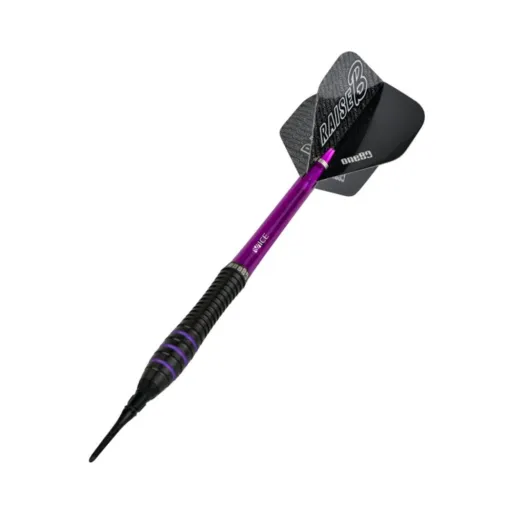 One80 Šipky Raise B - Black - Purple Rings - 17g