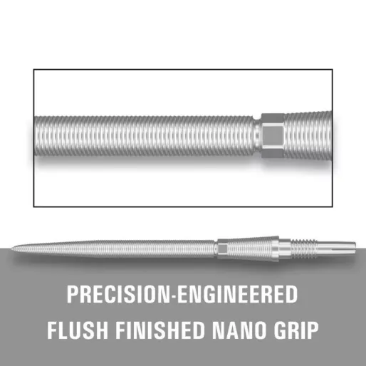 Target - darts Kovové hroty - Swiss Point - Storm Nano - Silver - 26 mm