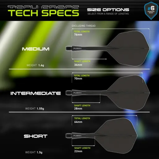 Winmau Letky Fusion - No6 - black - short