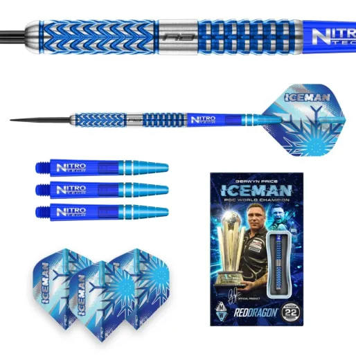Red Dragon Šipky Steel Gerwyn Price Iceman - Glacier - 26g