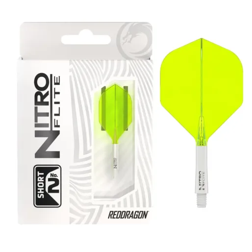 Red Dragon Letky Nitro Flite - No2 - white & yellow - short