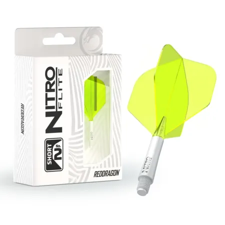 Red Dragon Letky Nitro Flite - No2 - white & yellow - short