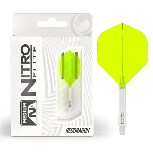 Red Dragon Letky Nitro Flite - No2 - white & yellow - medium