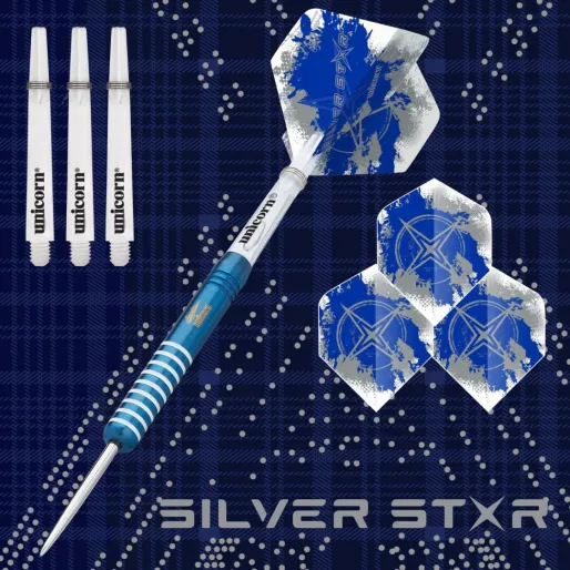 Unicorn Šipky Steel Silver Star Blue - Gary Anderson - 23g