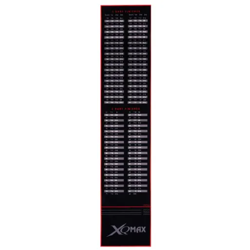 XQMax Darts Dart Mat Finishes - Koberec k terči - black-red - 60 x 285 cm