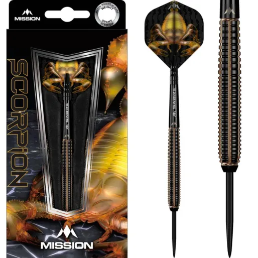 Mission Šipky Steel Scorpion - Black & Gold Electro - 24g