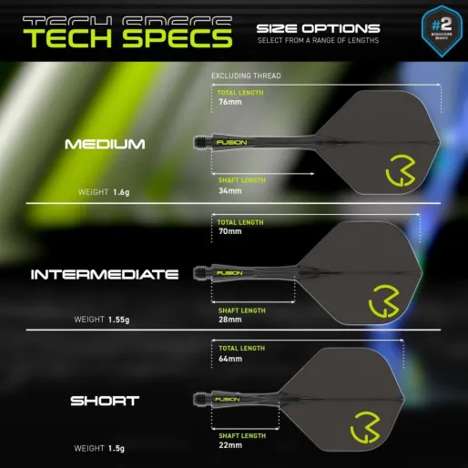 Winmau Letky Fusion MvG - No2 - black & green - medium