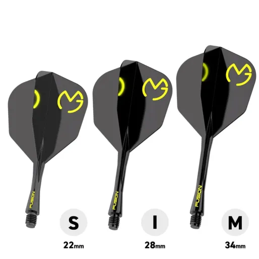 Winmau Letky Fusion MvG - No6 - black & green - short