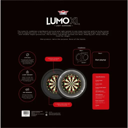 Bull's NL Lumo XL Surround Light System - osvětlení sisalového terče