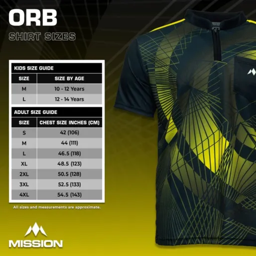Mission Košile Orb - Black & Yellow - XL