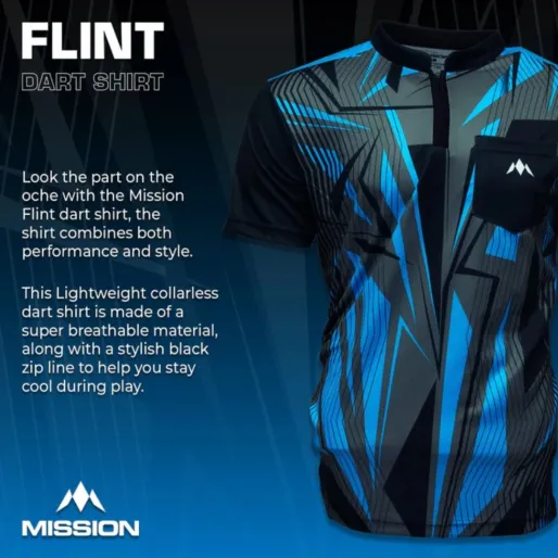Mission Košile Flint - Black & Blue - 3XL