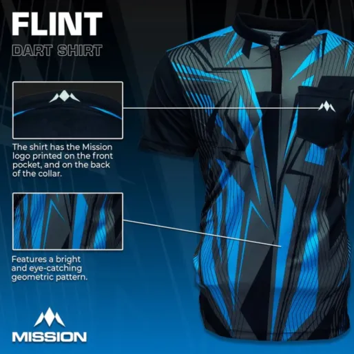 Mission Košile Flint - Black & Blue - 3XL
