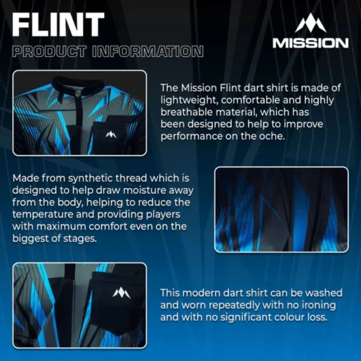 Mission Košile Flint - Black & Blue - 3XL