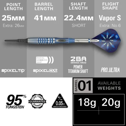 Target - darts Šipky Phil Taylor - Power Gx2 - 20g