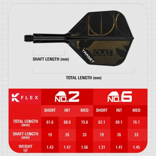 Target - darts Letky K-Flex - Cult - No6 - Short - TRG410160