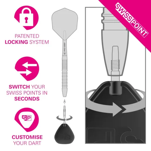 Target - darts Kovové hroty - Swiss Points - Signature RST - Black - 35 mm