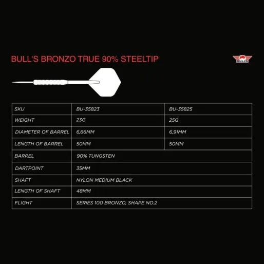 Bull's NL Šipky Steel Bronzo - True - 25g