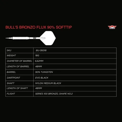 Bull's NL Šipky Bronzo - Flux - 18g
