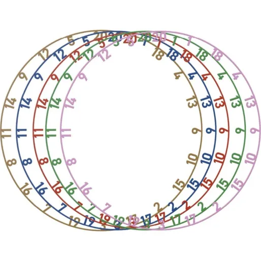 Bull's NL Colorfull Matt Number Ring Set - Sada barevných náhradních kruhů s čísly pro sisalové terče