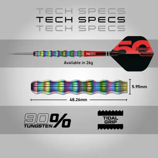 Red Dragon Šipky Steel Shockwave - 50 Years - 26g