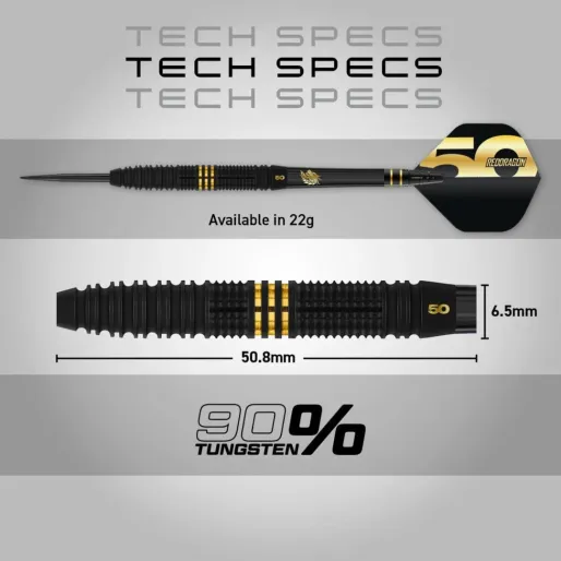 Red Dragon Šipky Steel Jonny Clayton - 50 Years - Limited Edition - 22g