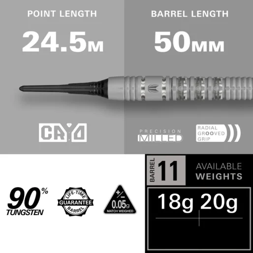Target - darts Šipky Cryo 11 - 20g
