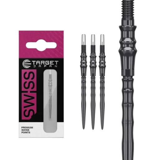 Target - darts Kovové hroty - Japan Premium - Swiss Points - Black - 35 mm