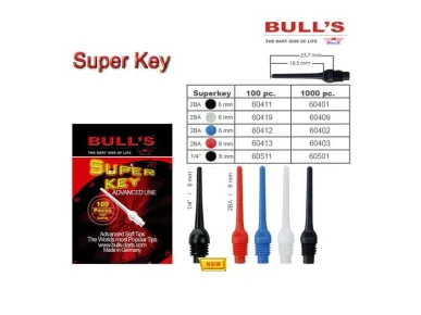 Bull's Hroty s velkým závitem - 1/4 Super Key - 200 ks